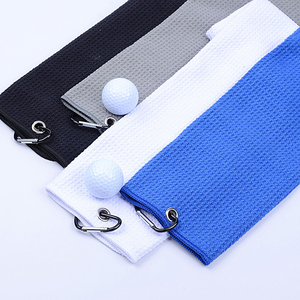 Custom Logo Golf Towel with Hook Brush Microfiber Waffle Weave Golf Towels