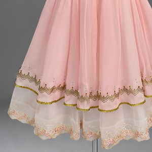 Tutu de ballet vintage romantique rose fait main, robe longue de spectacle scintillante, costume de danse de scène pour Le Réveil de Flore - Product Image 3