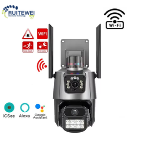 Telecamera CCTV IP PTZ 4K da 9MP WiFi di Sicurezza a Tre Obiettivi Doppio Schermo Zoom 8X ICsee da Esterno NVR <span class=keywords><strong>Bluetooth</strong></span> per Videosorveglianza Wireless - Product Image 1