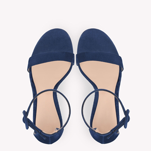 Moda <span class=keywords><strong>blu</strong></span> <span class=keywords><strong>pelle</strong></span> scamosciata di lusso tacco alto vestito da sposa sposa tacchi a spillo Open Toe <span class=keywords><strong>sandali</strong></span> con tacco da donna - Product Image 3