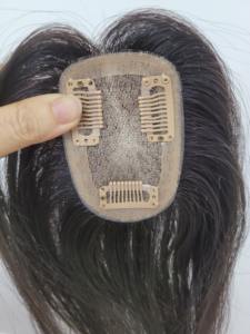 Perruque à clipser en cheveux humains lisses de 12 pouces, couleur noire naturelle, marron, de qualité supérieure, légère, respirante, pour un coiffage quotidien - Product Image 6