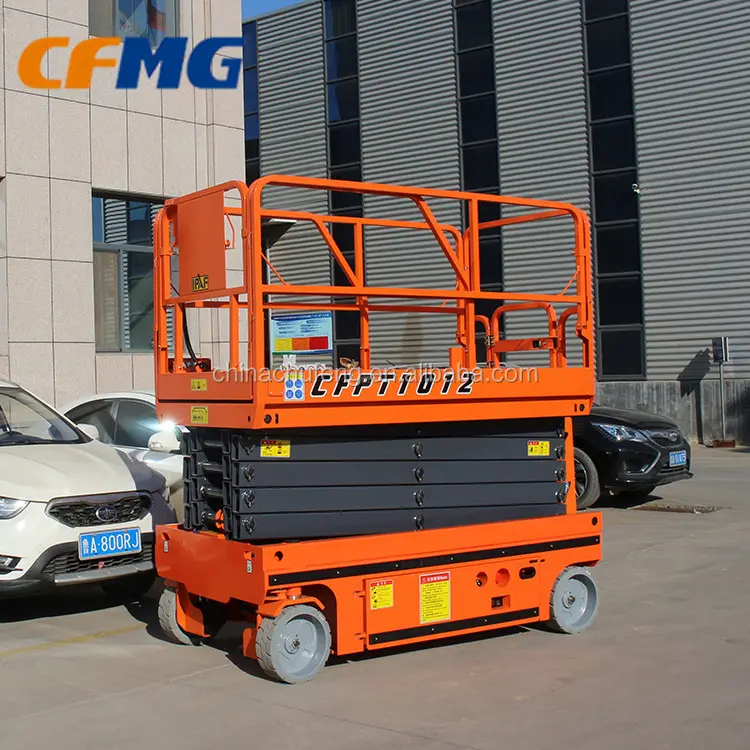 10 м Высота платформы manlift самоходный Электрический гидравлический ножничный подъемник для проката и продажи