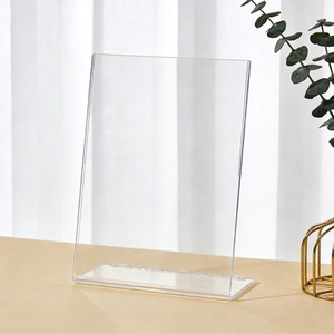 حامل لافتات متعدد الوظائف من WANHAN، نوع قائم بذاته، شفاف، مقاس 8.5×11 بوصة، لعرض المنشورات والقوائم، مع رسومات مقطوعة بالليزر للورش - Product Image 1