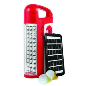 Venta caliente de fábrica mejor tienda de campaña al aire libre linternas de emergencia y linterna solar con dos bombillas