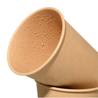 Gobelet à café jetable en papier kraft de qualité alimentaire, imprimé avec logo personnalisé, imperméable, écologique, biodégradable, compostable, à paroi simple
