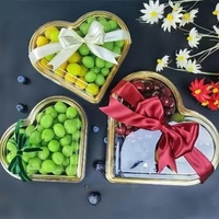 Groothandel Cadeau Hartvormige Schalen, Ecologische Luxe Cadeauverpakking, voor Fruit, Aardbeien, Kersen, of Chocolade