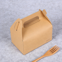 Fabricant de boîtes à gâteaux jetables écologiques personnalisées en carton kraft UV dossiers jetables pour expédition d'emballage d'aliments cuits au four