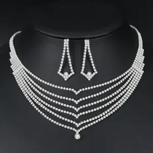 DAIHE SET-3505 Five-layer Customized Pendant Necklace Geometric Style Indian Fashion Set
