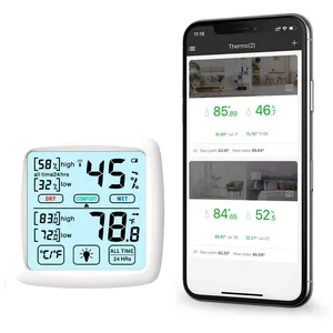 ワイヤレス温度計湿度計屋内室屋外デジタル湿度計温度湿度センサー付き温度計