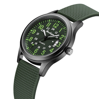 Montre Homme Silicone Quartz Sport Unisexe Étanche 30M avec Aiguille des Secondes Lumineuse et Cadran Facile à Lire