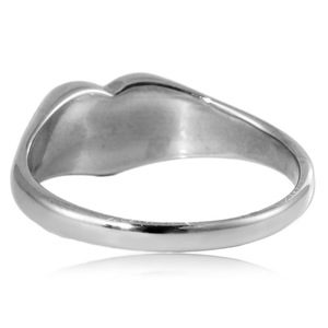 yunnique Heart Shaped Women's <b>Titanium</b> Steel <b>Ring</b> Gold Color Gift Jewelry Fashion Simple Korean Style U Shape Design - Product Image 3