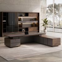 Combinaison de chaise de bureau de patron en acier inoxydable minimaliste moderne haut de gamme rétro pour le leadership exécutif et présidentiel