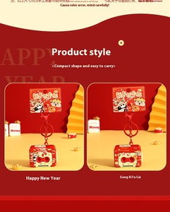 Original chính hãng năm mới ghi Keychain phim hoạt hình Đồ chơi Mặt dây chuyền túi nhựa bán buôn với Acrylic năm mới món quà ý tưởng - Product Image 6