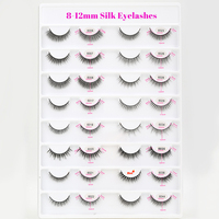 Cils 3D en Soie Synthétique Premium Effet Vison, Faux Cils Naturels en Bande, Vente en Gros, Fabricant