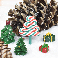 Arbre de noël polymère argile bonbons résine breloques pour la fabrication de bijoux à bricoler soi-même boucle d'oreille pendentifs épingle à cheveux coque de téléphone accessoires de décoration