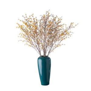 Fleur artificielle de Freesia blanc laiteux et jaune en plastique, décoration de mariage réaliste, style INS, transfrontalier - Product Image 5