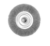 Brosse métallique industrielle en acier avec poils de 1 pouce de longueur et diamètre de 3 pouces pour meuleuse d'angle, polissage, nettoyage, personnalisable OEM