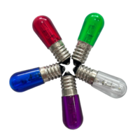 LED de couleur papaye E14 B19 PVC DC14V 0.3W 3LED Guirlande lumineuse de publicité extérieure Ampoule étanche IP65 Ampoule de Noël