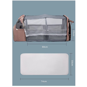 Sac à dos de maternité et à bandoulière grande capacité avec <span class=keywords><strong>lit</strong></span> et <span class=keywords><strong>moustiquaire</strong></span> <span class=keywords><strong>pour</strong></span> l'allaitement et le rangement des couches - Product Image 2