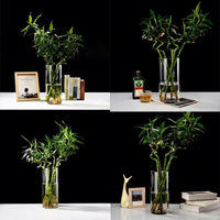 Vase et porte-bougie en verre épais de style Art déco moderne pour la décoration de table de mariage, de festival ou de maison - Durable, fait main, différentes tailles