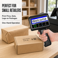 Printer Inkjet Genggam Resolusi Tinggi 600DPI, Printer Kode QR Cerdas untuk Penandaan Logo pada Kain, Kaos, dan Tekstil