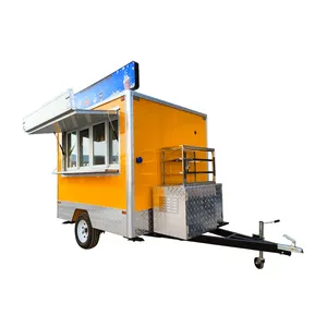2024 Chine Fournisseur Signal Yellow Street Chariot alimentaire mobile Remorque alimentaire mobile rapide de Chine