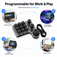 Teclado Programable SIKAI de 9 Teclas con 3 Perillas, Controlador USB con Cable RGB para Streaming, Teclado de Atajos Personalizado para Edición y Productividad