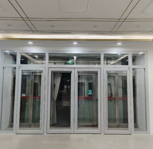 High quality aluminum alloy aluminum storefront glass entry doors double glazed soundproof - Product Image 5