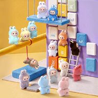 Vente en gros 100% Original Popmart Labubus Mini Pin PVC Échelle 1/12 pour la collection Love Blind Box Jouets en peluche Exciting Macaron Big Into Energy