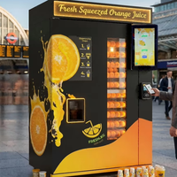 Máquina Expendedora de Jugos de Frutas Comercial de Alta Rentabilidad, Acepta Efectivo, Monedas y Tarjetas de Crédito, Dispensador Automático de Vasos de 12 oz para Centros Comerciales
