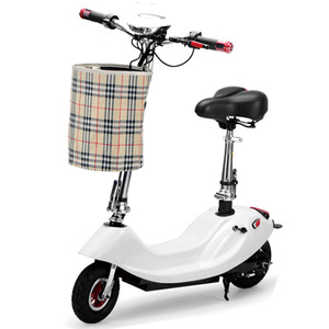 Electric Scooter Mini Folding Brushless Motor White Red Black Adult Use - Product Image 1