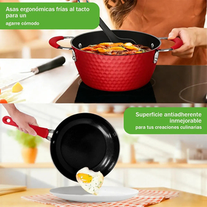 Modern Ceramic Marble Coated Pot Pan Silicone Glass Lids Bakelite Handles Non-Stick Forged Aluminum <b>Cookware</b> <b>Set</b> Gas <b>Induction</b> - Product Image 6