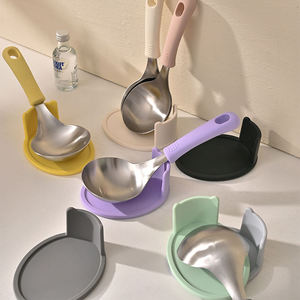 Cuchara Antiadherente de Acero Inoxidable 304 con Mango de Silicona Confortable para el Hogar y Restaurantes, Cuchara de Cocina Resistente al Calor - Product Image 3