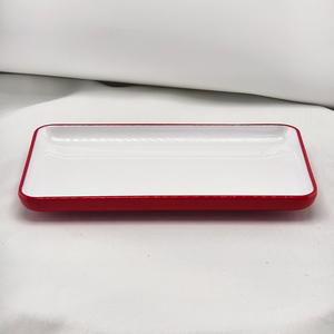 Melamine Carved Eco-Friendly <strong>Rectangular</strong> Dinner <strong>Plates</strong> Unbreakable Reusable for Restaurant and Hotel Use - Product Image 1