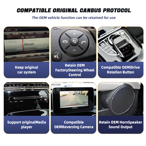 Sistema Multimediale per Auto ZLH con Schermo Linux, Navigazione Wireless Carplay per <span class=keywords><strong>Mercedes</strong></span>-Benz Classe C e V W205 W446 2012-<span class=keywords><strong>2018</strong></span> - Product Image 4