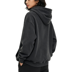 Unisex Oversized Hooded Sweatshirt Dtg Print Solid Color 100% Cotton French Terry Pullover Casual Streetwear <b>Hoodies</b> TKAN9-149 - Product Image 2