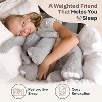 Peluche Lestée Personnalisée Anti-Anxiété Parfum Lavande, Jouet Chauffant en Peluche Éléphant Lesté Personnalisé