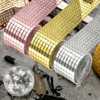 Autocollants artisanaux en verre véritable autocollants réfléchissants, ruban miroir, mosaïque, fabrication de carreaux, bricolage, artisanat, décoration intérieure, Noël