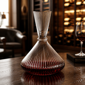 Juego de Copas de Vino Tinto Transparentes Personalizadas, Resistentes a Altas Temperaturas, con Diseño de Grano Vertical - Product Image 3