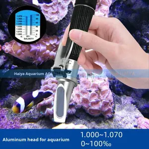 Mesureur de salinité pour l'aquaculture marine Test d'eau de mer Densité Aquarium ATC Métal optique à compensation de température - Product Image 6