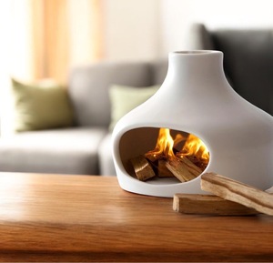 Moderno nordico bianco personalizzato salvia ceramica sacro bruciatore di legno Palo Santo titolare per la decorazione della tavola - Product Image 3