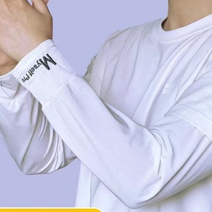 Manchons de bras rafraîchissants en soie glacée Museinpro, taille unique, protection UV estivale - Product Image 2