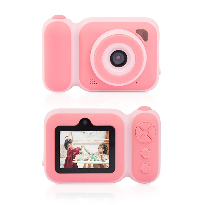 D12 Kids Digital Camera 2.0 Inch IPS 26M Full HD Multi Languages Mini Projection Video Selfie Children Gift Toy For Boy Girls