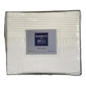 Parure de draps en bambou 2500 fils, taille King, sans plis, pour la maison - Product Image 1