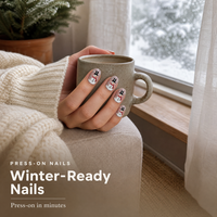 Faux ongles de Noël à presser, 24 pièces, carrés, prêts à poser, motif bonhomme de neige 3D, manucure française blanche