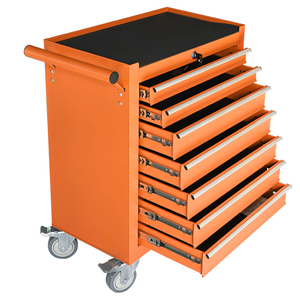 Chariot à outils à 7 tiroirs avec roulettes, coffre à outils en acier verrouillable à usage général pour garage, atelier et entrepôt, garantie de 3 ans - Product Image 3