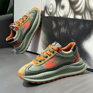 รองเท้าผ้าใบลำลองสำหรับผู้ชายรุ่นใหม่ปี 2026 กันลื่น ระบายอากาศได้ดี หน้าผ้า PU ทรง Chunky สวมใส่สบาย เหมาะสำหรับเดิน - Product Image 4