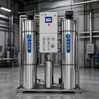 Système de filtration d'eau par osmose inverse commercial, cuve sous pression, moteur 1000L/H, haute capacité, pour l'eau potable