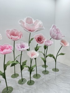 Decoración de Boda, Flor Grande de Organza, Flor Artificial Mecánica de Seda, Flores Gigantes - Product Image 4