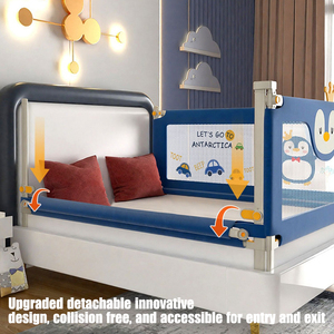 An toàn bé playpen giường bảo vệ bảo vệ trẻ em trẻ sơ sinh trẻ em giường cũi rào cản bé giường đường sắt - Product Image 3